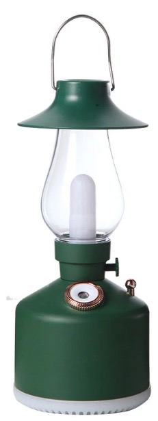 Mini umidificator VERDE cu lampa vintage si schimbare de culoare